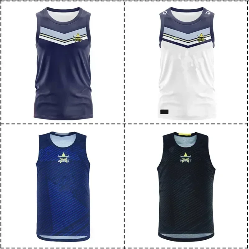 2024 North Queensland Cowboys Home / Away / Training Singlet Rugby Jersey - Mens Size: S-5XL （Print Custom Name Number）