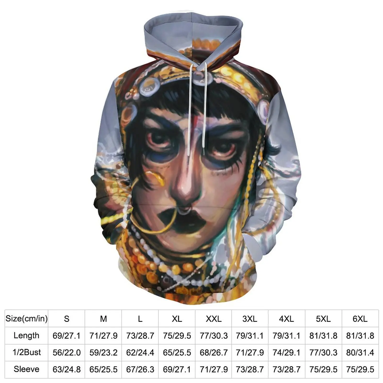 Jibaro Oil Paint Casual Hoodies Love Death Robots Y2k Pattern Loose Hoodie Spring Long Sleeve Street Fashion Oversize Tops