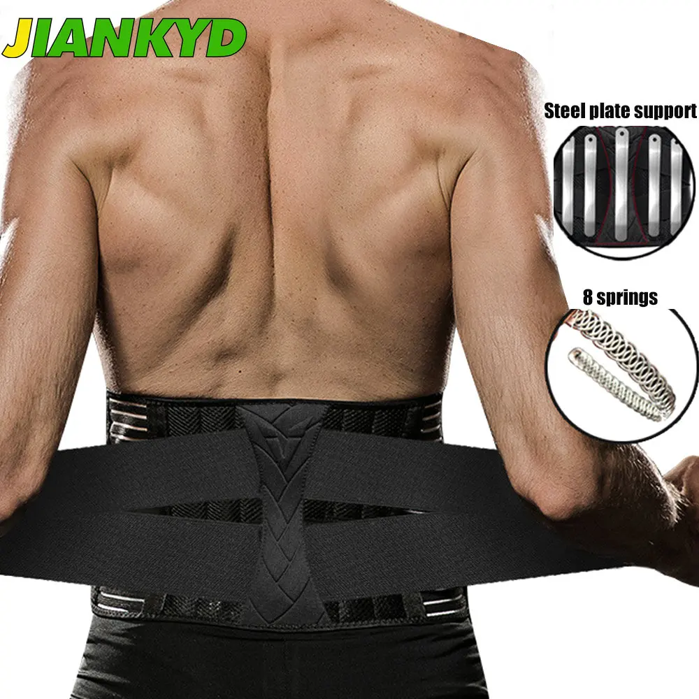 JIANKYD Back Brace - Breathable Waist Lumbar Lower Back Support Belt for Sciatica, Herniated Disc Back Pain Relief,Heavy lifting