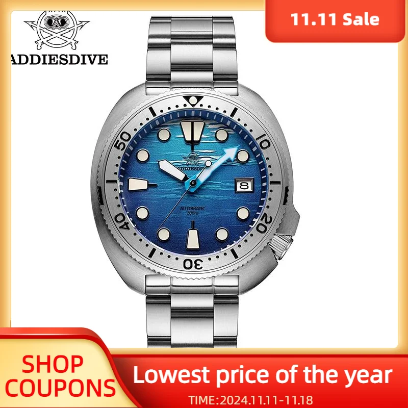 

ADDIESDIVE Waterproof Men's Mechanical Wristwatches Calendar Automatic Watch Luminous NH35A Steel Luxury Business Diving Watches