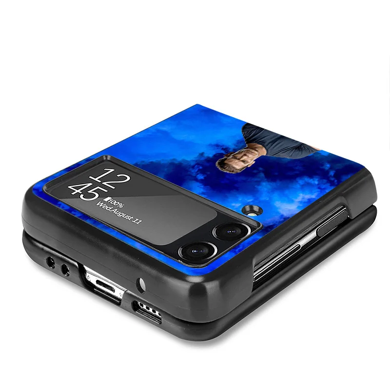 Anti-Drop Black Hard Phone Case For Samsung Galaxy Z Flip6 Flip5 5G Flip4 zflip 6 5 3 Fast Furious Shell Cover Funda Coque Capa