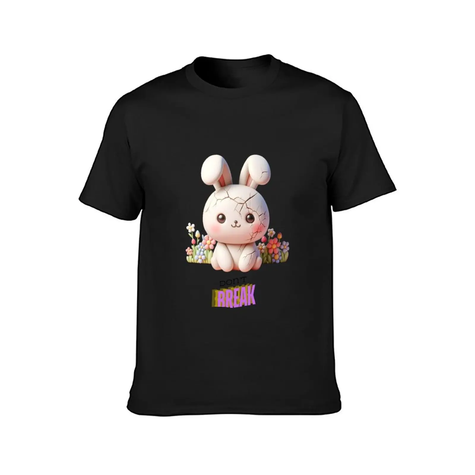 Crackle Bunny T-Shirt oversized sports fans t shirts for men graphic