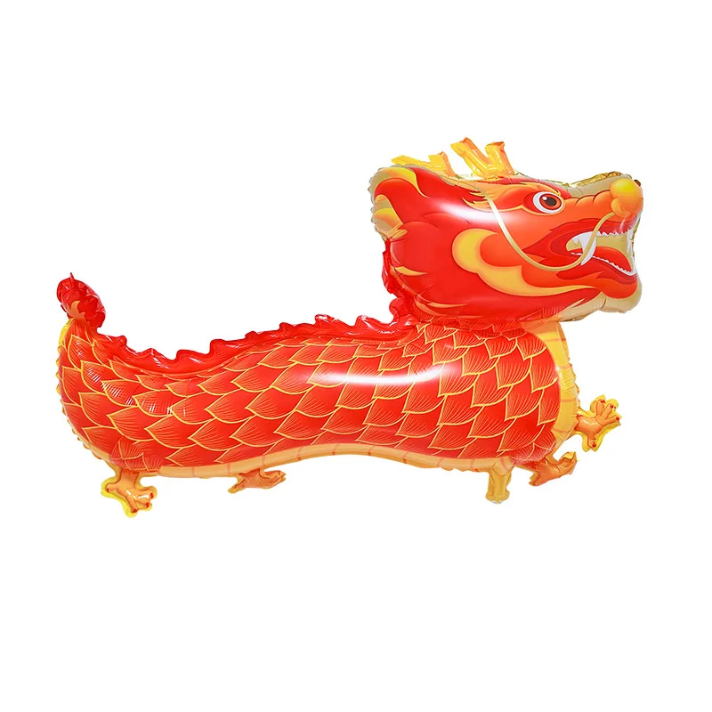 Flying Golden Dragon Aluminum Foil Balloon Christmas Kids Birthday Gift New Year Party Decoration