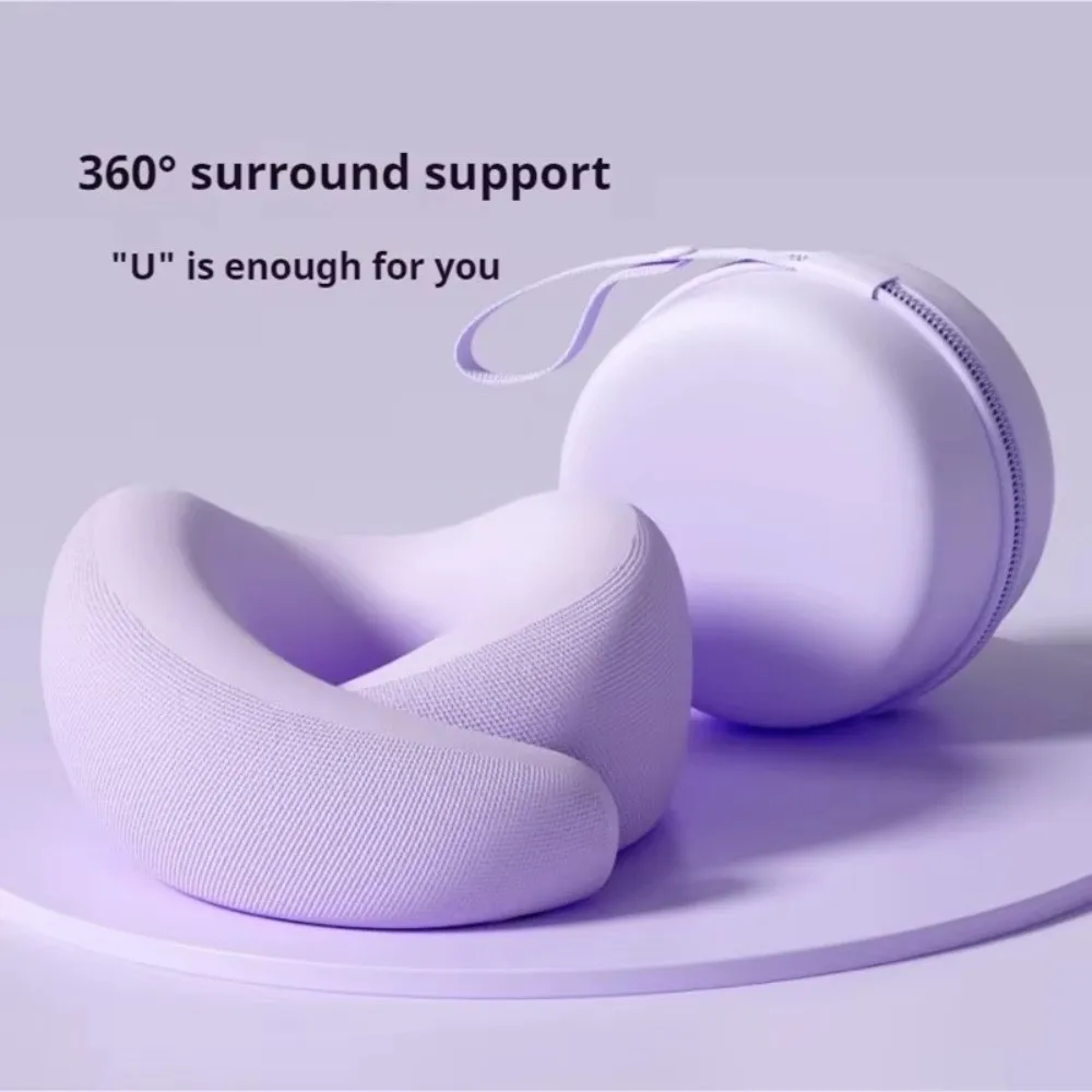 

Slow Rebound U-Shaped Neck Pillow Neck Support Adjustable Travel Neck Pillow Washable With Storage Bag Memory Foam Pillow