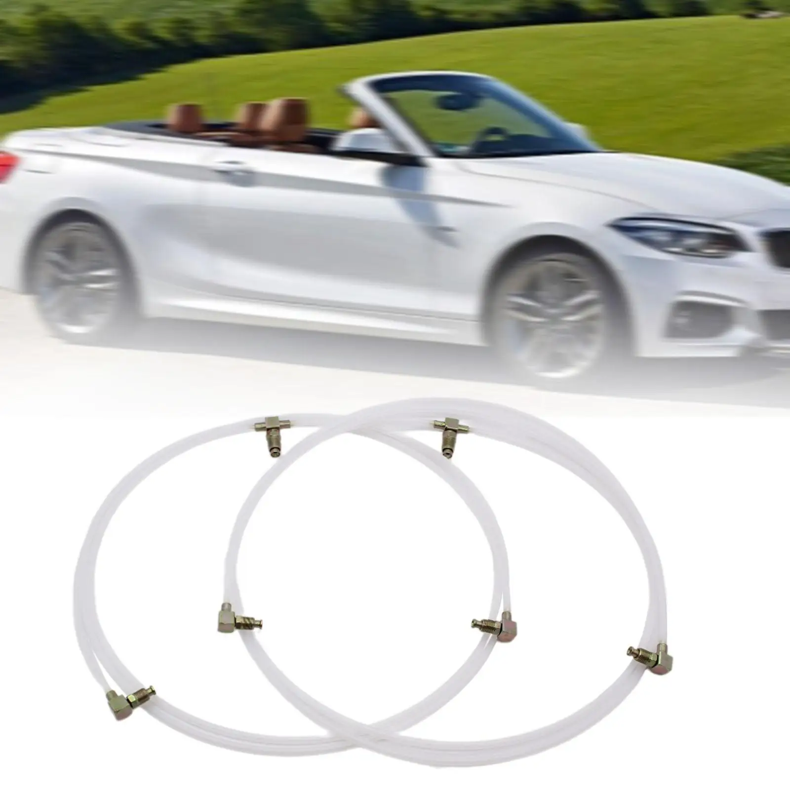 2x Convertible Power Top tubi flessibili idraulici con raccordi accessori per auto da 116 "facile da installare sostituzione ad alte prestazioni