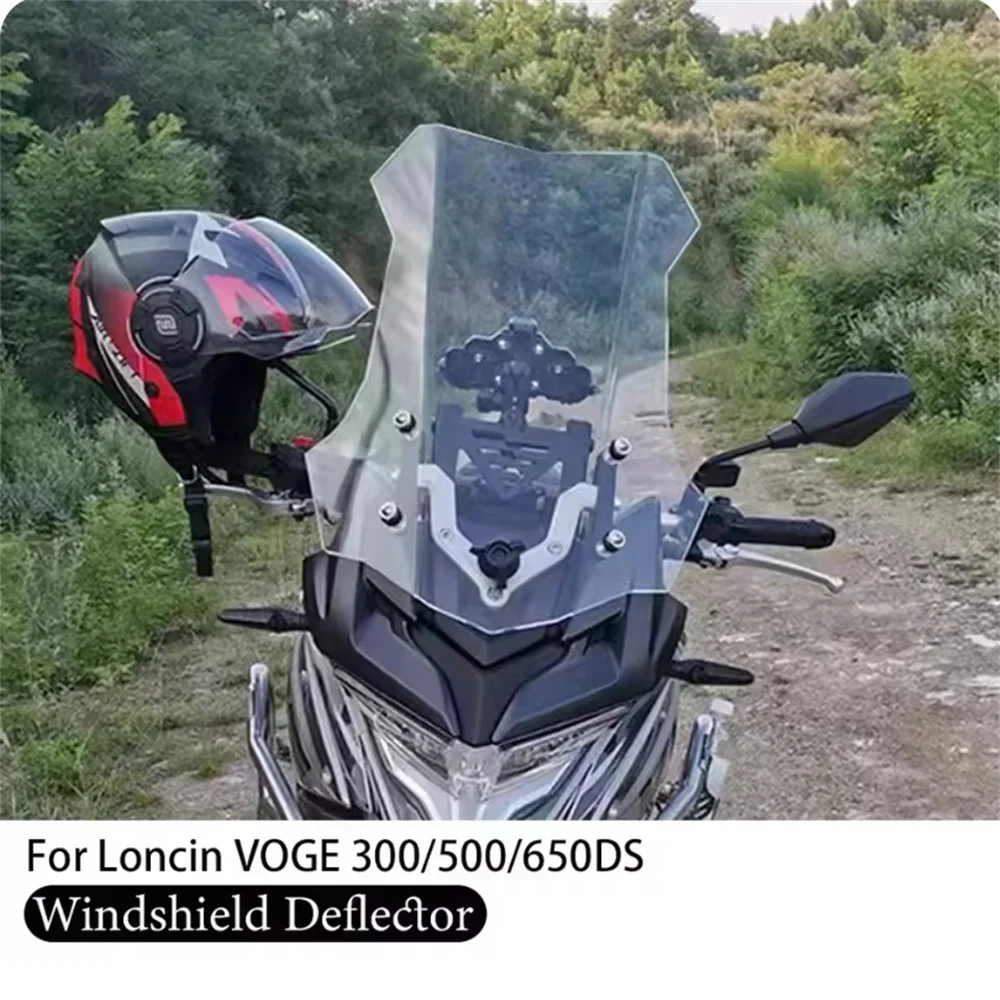 

For Loncin VOGE 650DS 500DS 300DS modified windshield with raised and widened front windshield universal straight windshield