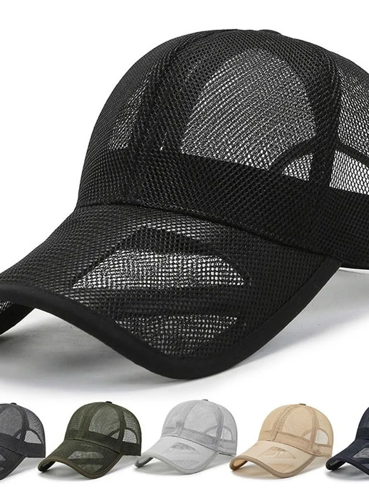 AliExpress NONE Outdoor Sports Men Women Adjustable Full Mesh Hats Sun Protection Caps Summer Sunscreen Hats Baseball Cap
