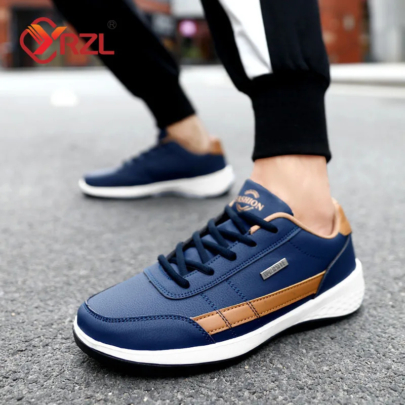 YRZL Men Shoes Sports Sneakers Shoes Non Slip Lightweight Lace Up Leisure Shoe Footwear Tennis Walking Men Shoes Masculino