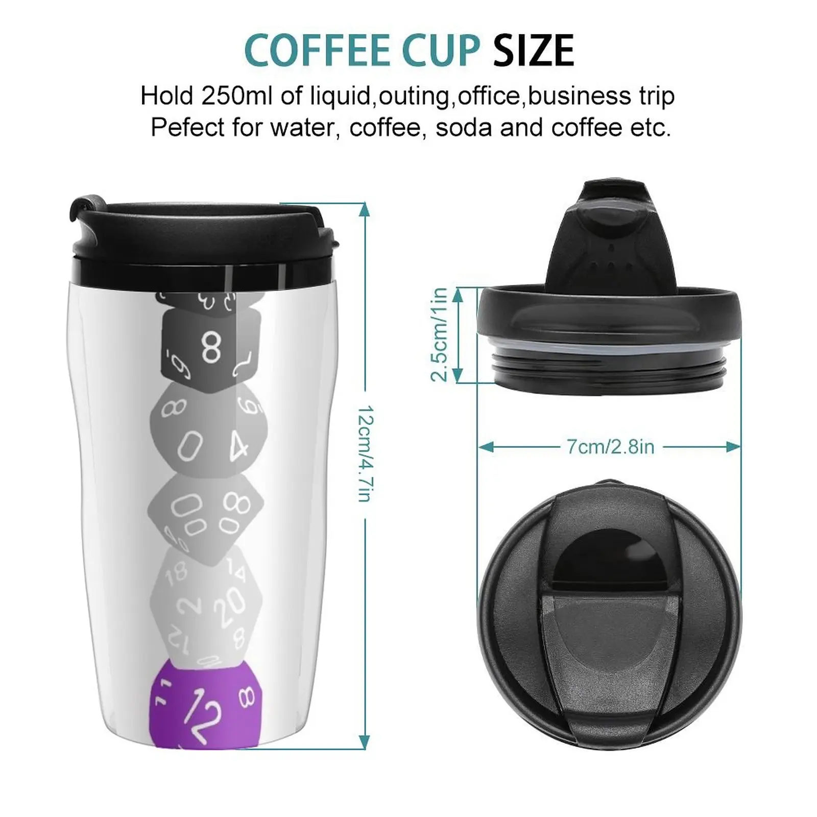 New Dice Tower-Ace Travel Coffee Mug Coffee Cup To Go Cups Of Coffee Game Coffee Cups Mate Cup