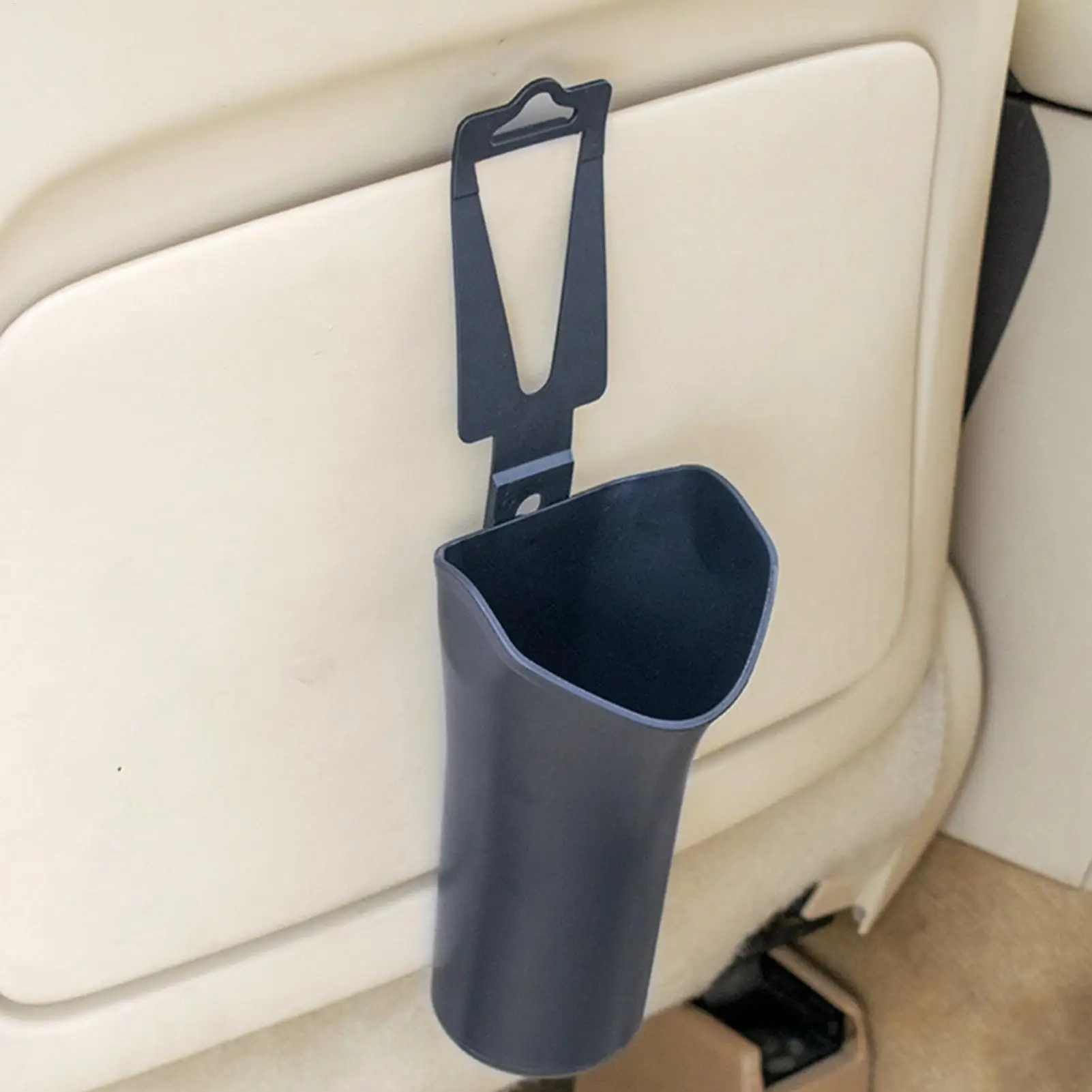 Auto-Regenschirm-Aufbewahrungseimer, schwarzer Kunststoffhalter, Fass mit Haken zum Sammeln von Flaschenregalen, Auto-Mülleimer, Aufhängen, Organizer