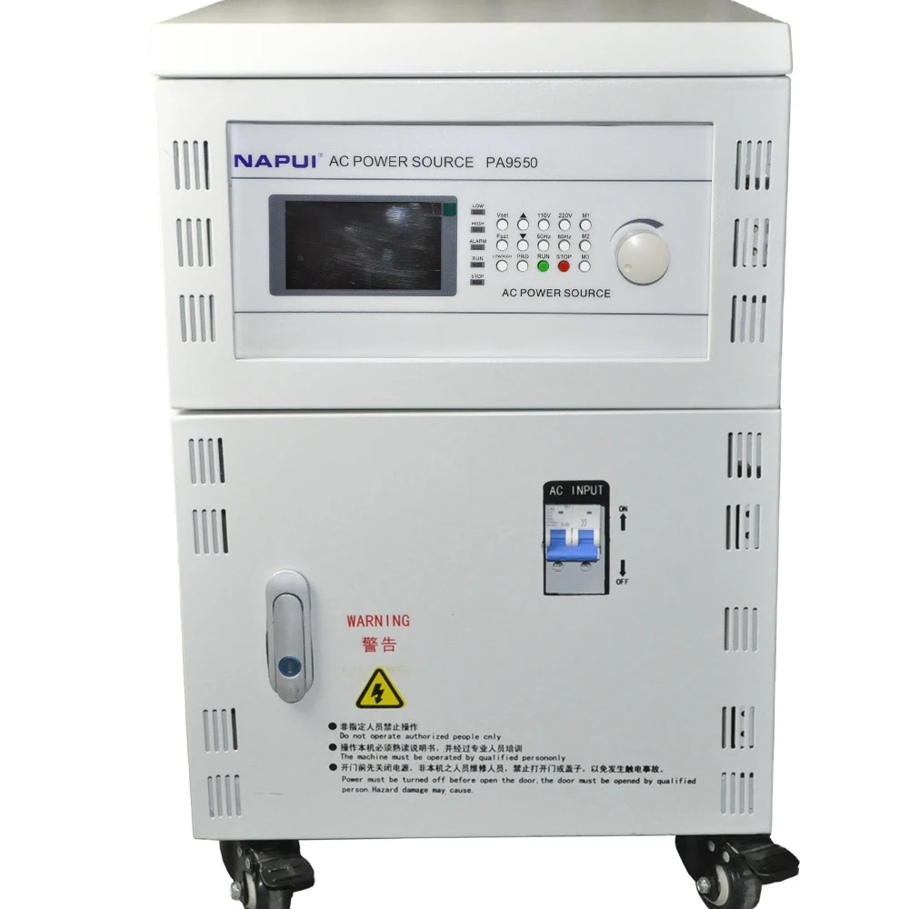 

AC Power Source PA9550 0-300V 0-5KW Vertical Program Control Variable Frequency AC Power Supply