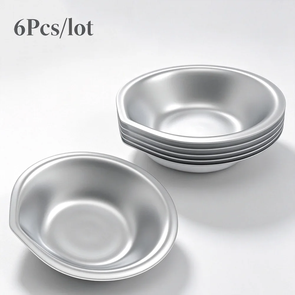 6Pcs/lot Stainless Steel Paint Mixing Bowl Model Painting Palette Dish for Miniature Hobby Art Color Mixing Supplies