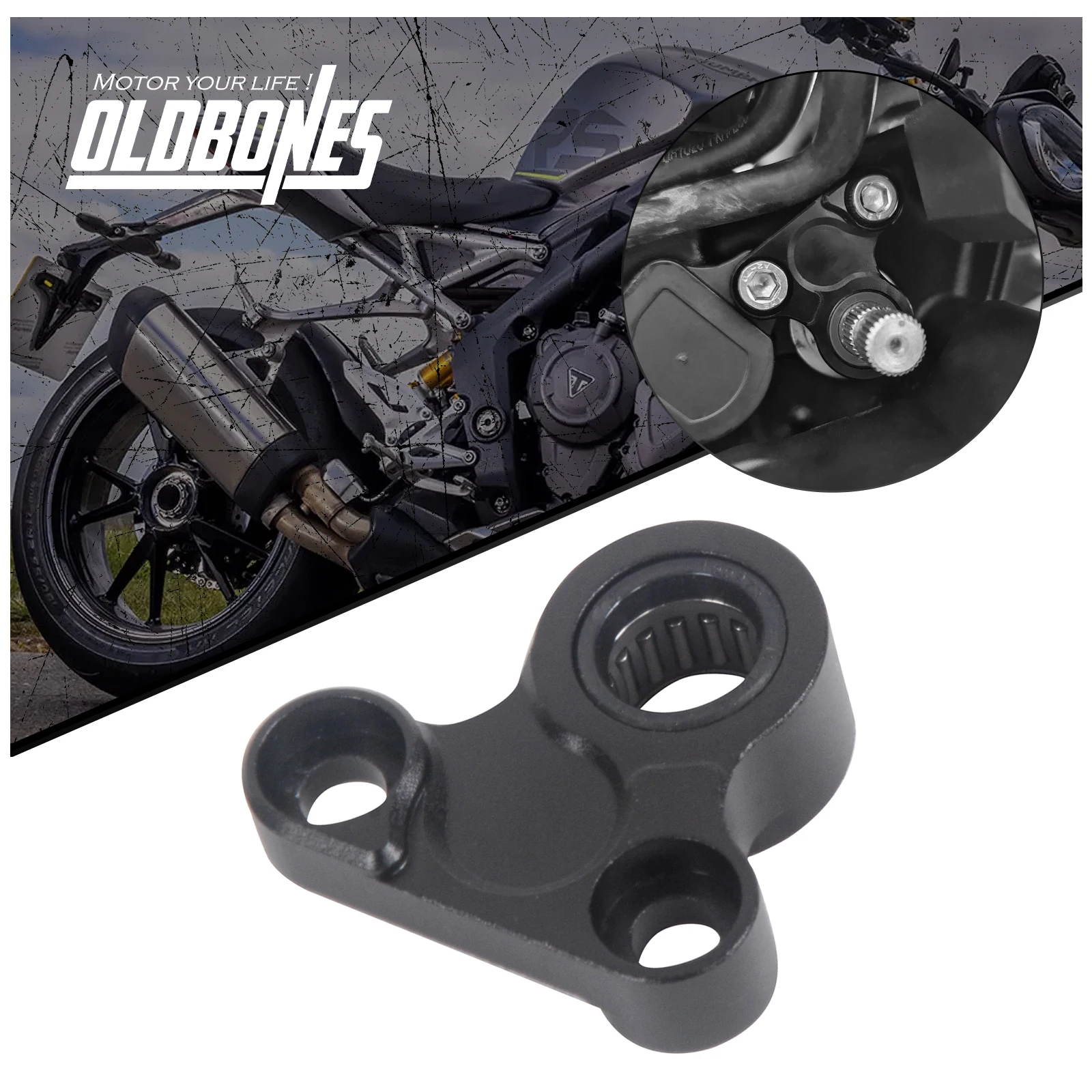 

Алюминиевая опора переключения передач Oldbones для мотоциклов, черная, для Triumph Speed Triple 1200