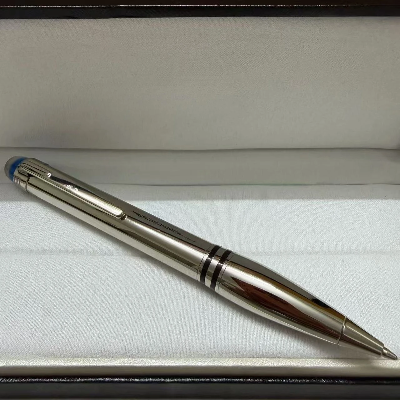 M Brand Blue Top Metal Business Rollerball Pen, Multi-Color Luxury Office Gift Pen（ No Pen Box Included）