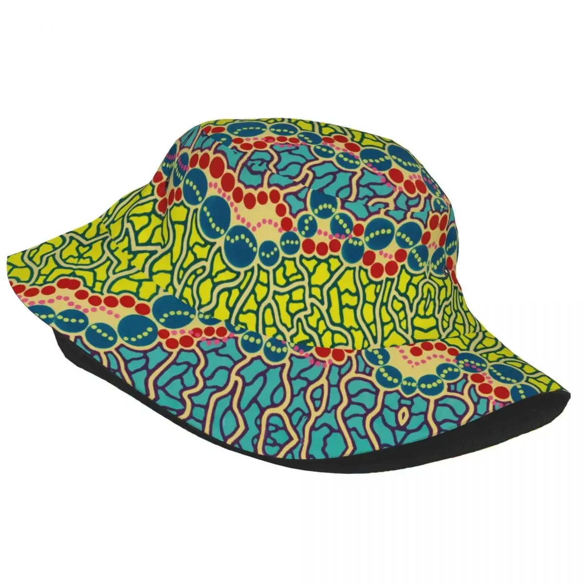 Street Yayoi Kusama Blue Bucket Hat Teen UV Protection Hiking Nordic Polka Fishing Fisherman Caps Hot Summer Headwear Bob Hat