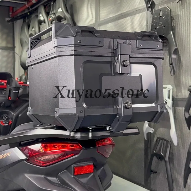 45L 58L Motorcycle Tail Box High Strength ABS Plastic Luggage Box Electric Bike Quick Release Waterproof & Impact Resistant Case