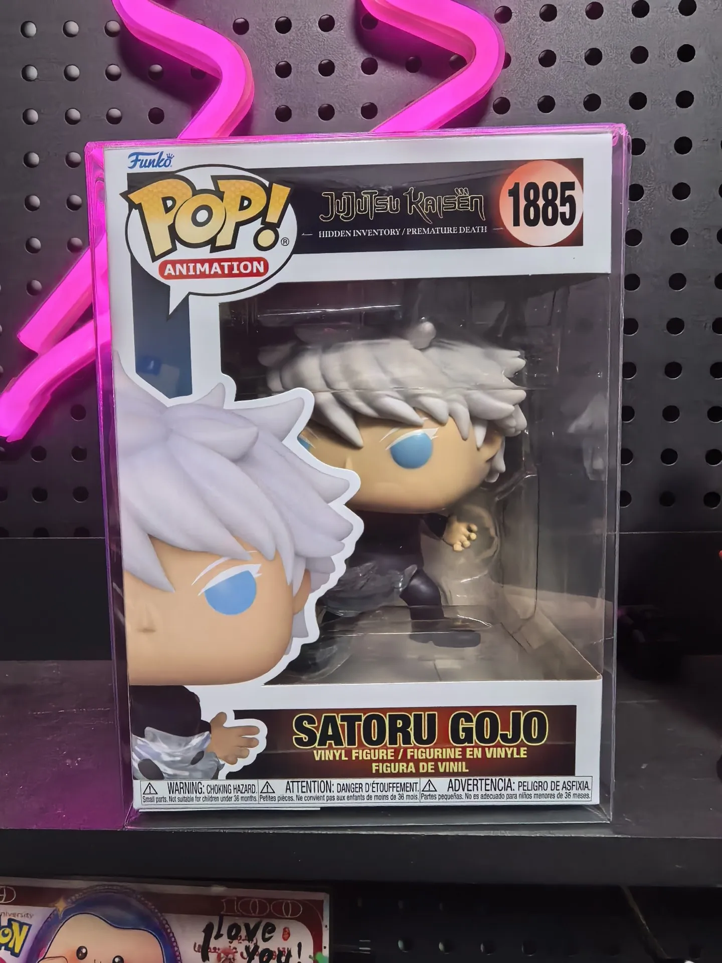 مجسم الرسوم المتحركة Jujutsu Kaisen Satoru Gojo تقنية ملعونة اللفة: أزرق # 1885 Funko Pop 4.35in Collect إصدار محدود لعبة هدية