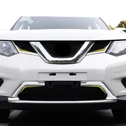 ABS Chrome For Nissan X-Trail Rogue T32 2014 2015 2016 Bumper Front Lower Grille Grill Air Cover Trims Styling Car Accessories