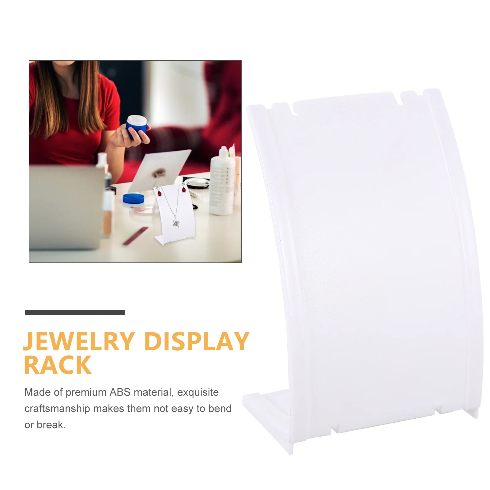 حامل عرض القرط ABS البلاستيك رف عرض المجوهرات للأقراط والقلائد المنظم مضمد الغرور القرط الرف