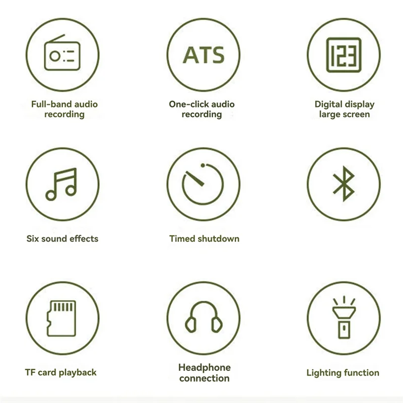 B04B-Bluetooth Enabled Mini Handheld AM/FM Radio Digital Full Band Portable Pocket Radio For Seniors Card