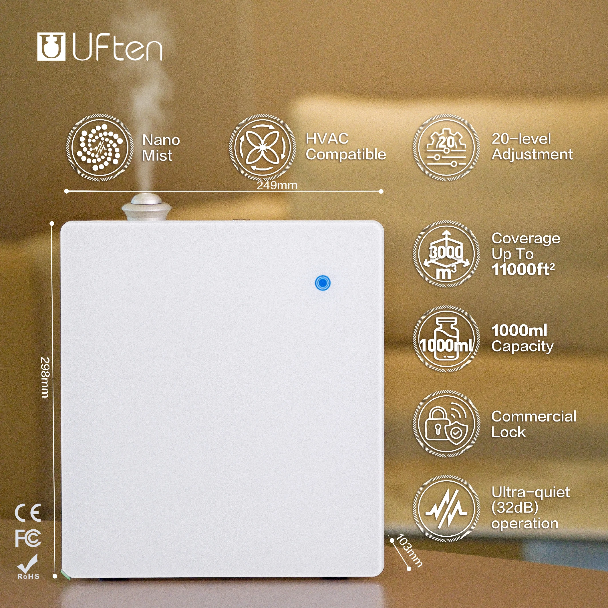 High Quality Mini Electric Aroma Diffuser Low Noise for Hotels Wall Mounted B2B Marketplaces Portable Mini Waterless Household