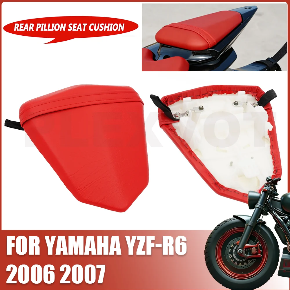 

YZFR6 06 07 Red Motorcycle Rear Passenger Seat Pillion Cushion For Yamaha YZF-R6 YZF R6 2006 2007