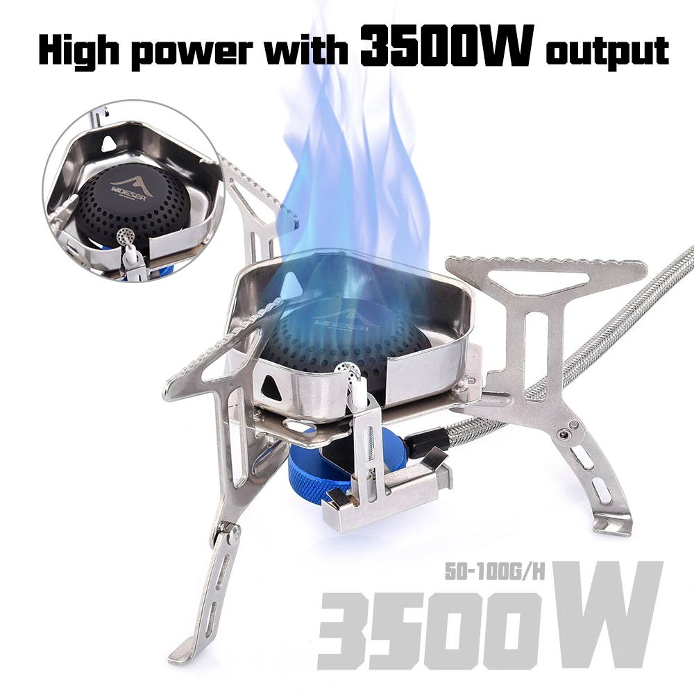 Camping Stove Outdoor Gas Burner Equipment 3500W Wind Proof Heater Supplies Kitchen Survival Tourist Portable foldable