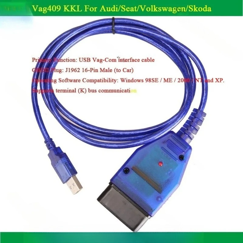 VAG409 KKL USB Interface for VAG Volkswagen Audi Skoda Fault Detection Cable VAG409 KKL USB Interface for VAG Volkswagen Audi Skoda Fault Detection Cable