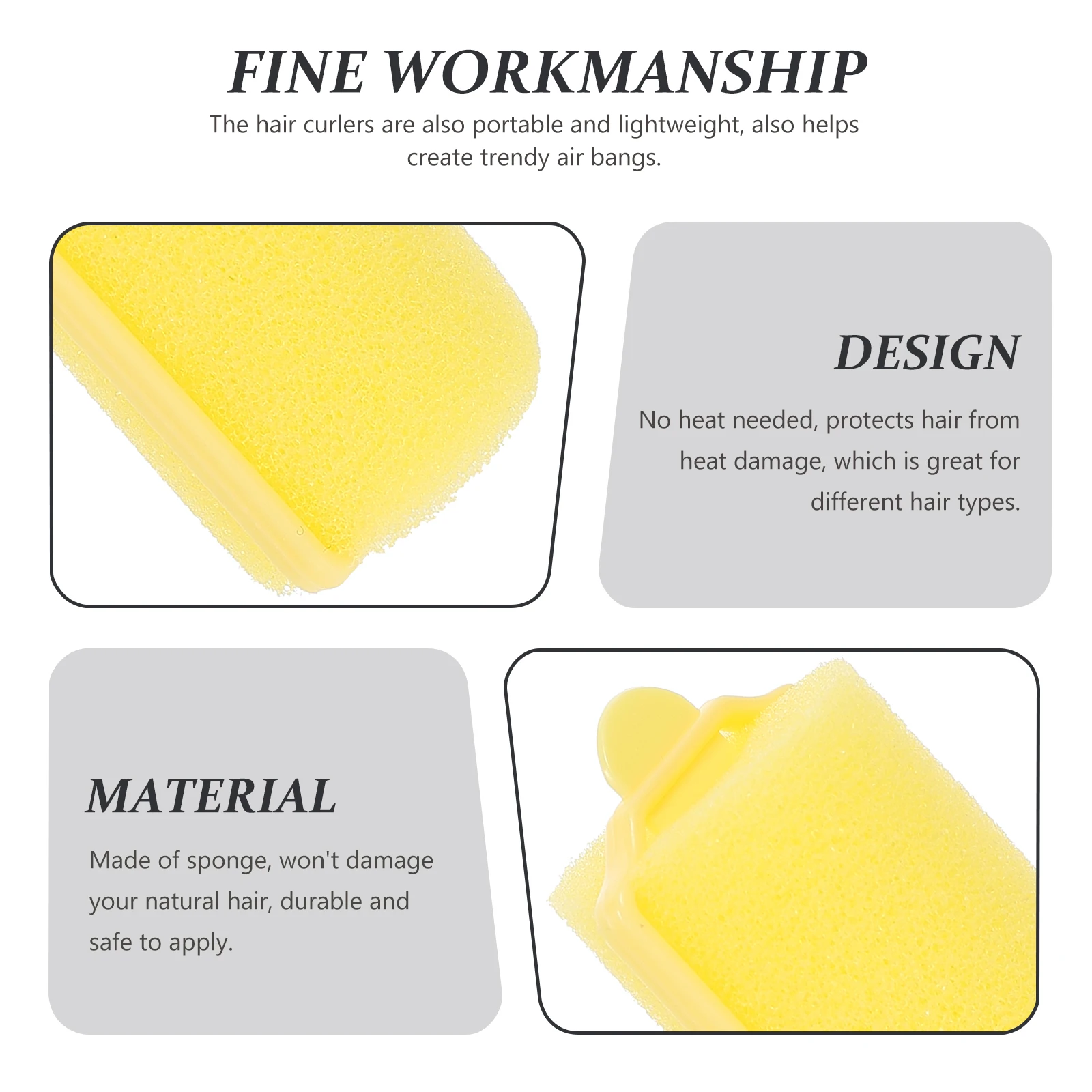 20 قطعة من بكرات الشعر الإسفنجية، عصابة رأس لتجعيد الشعر بدون حرارة للنساء والفتيات، أداة تجعيد ناعمة ومريحة طوال الليل #1