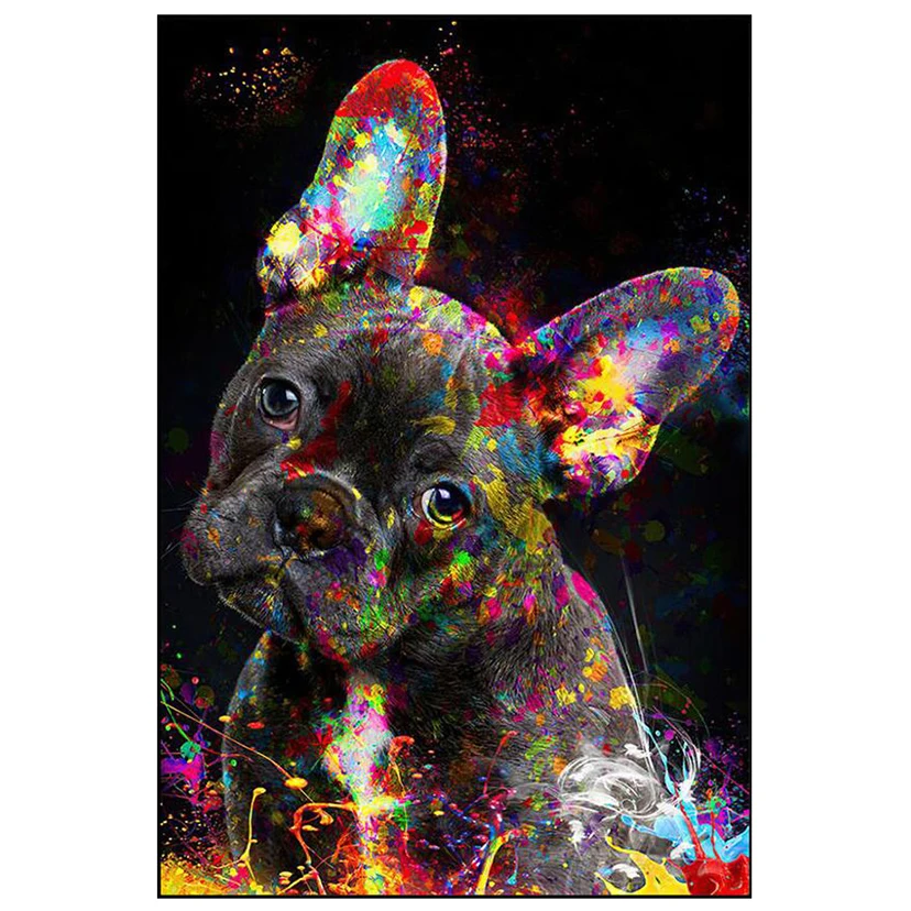 

French Bulldog 5D Diamond Painting Graffiti Art Full Round Drill Embroidery Cross Stitch Kit DIY Mosaic Pet Dog Animal WG3361