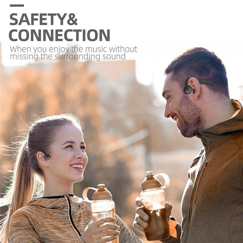 Наушники с костной проводимостью, беспроводные наушники Bluetooth 5.0, наушники с открытым ухом для бега, езды на велосипеде, вождения, пеших прогулок