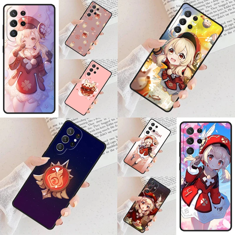 Genshin Impact Klee Game Cell Phone Case for Samsung Galaxy S26 Ultra S25 S24 S23 S22 S21 S20 Note10 Cover