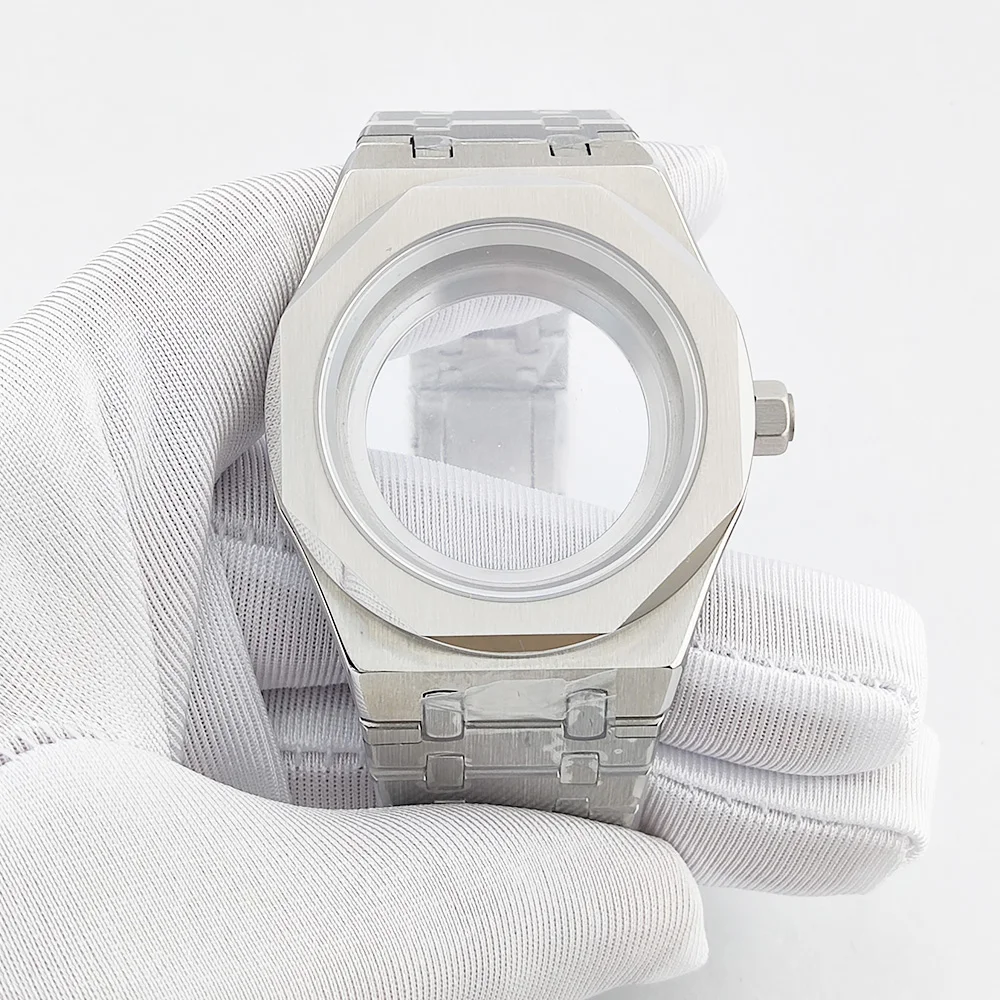 42.5mm Men's watch case 8215 case 316L Stainless steel Sapphire glass waterproof watch case suitable for Miyota 8215 movement