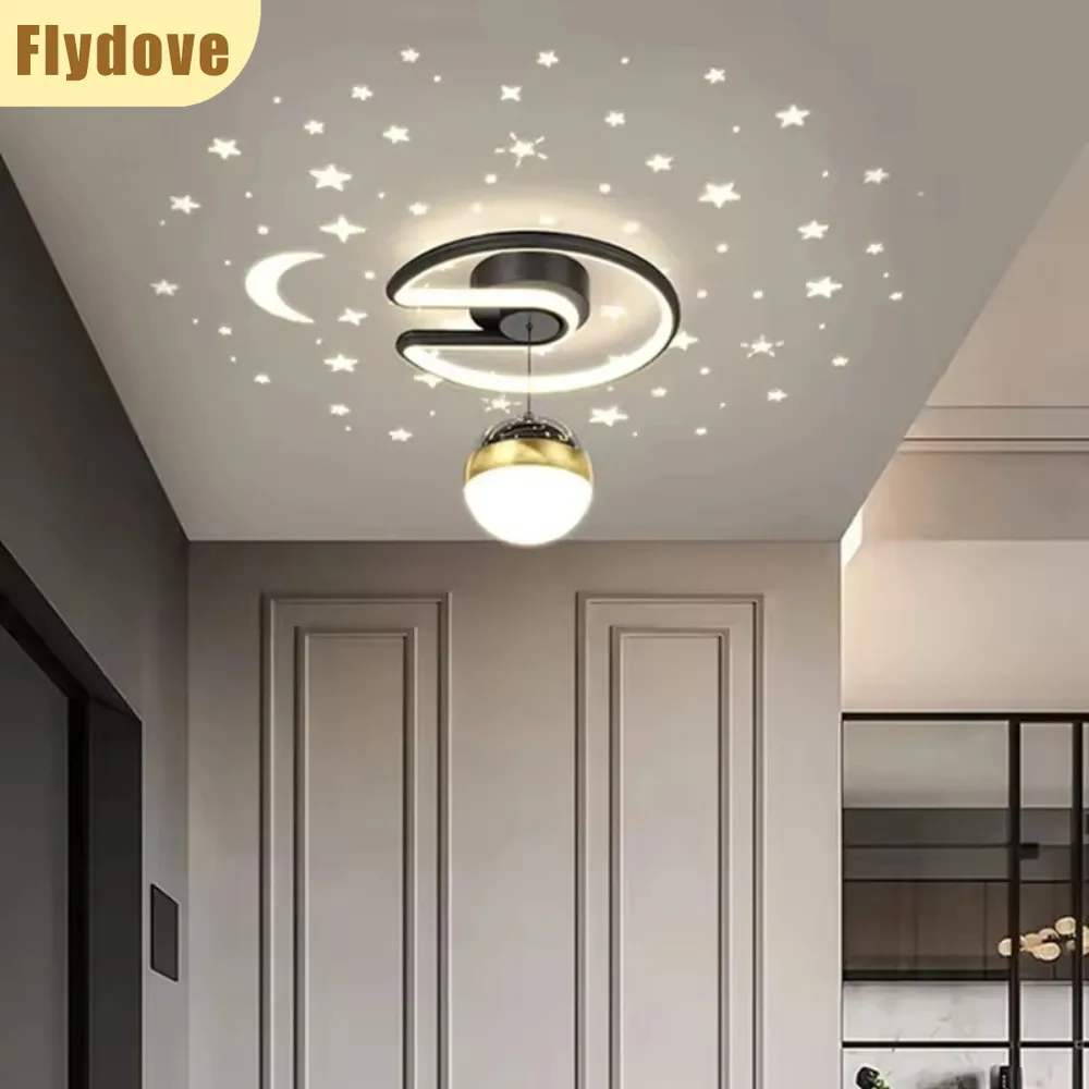

Nordic LED Corridor Starry Sky Projection Ceiling Light Dimmable Bedroom Living Room Dining Room Balcony Lighting Decoration