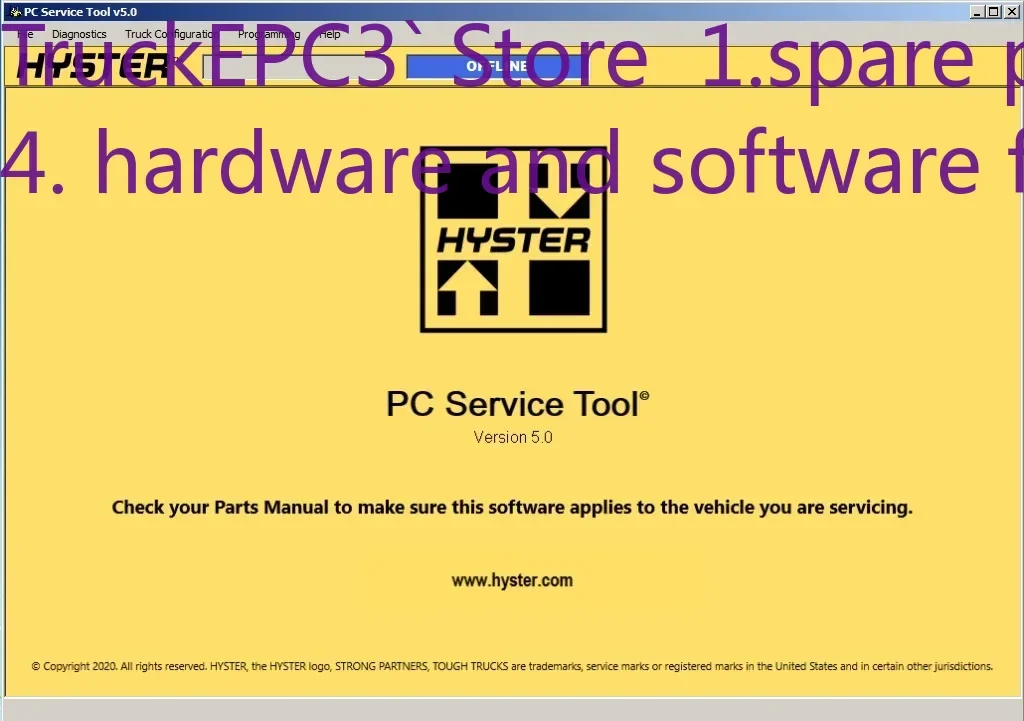 TruckEPC3 Hyster PC Service Tool V5.16 PCST+License for Mult PCs