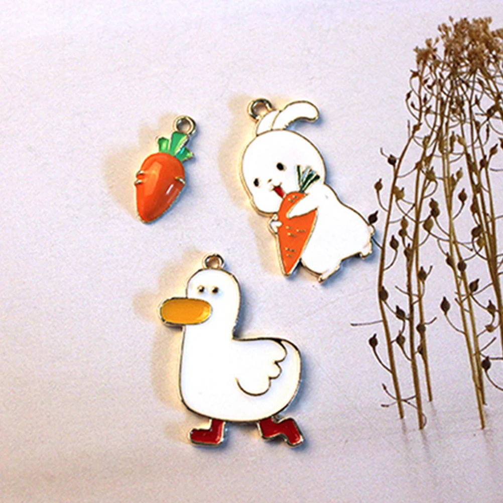 

20pcs Duck Pendant Charm Mini Alloy Decor Smooth H DIY Jewelry Material Charms For Jewelry Making Shaped Accessories Crafting