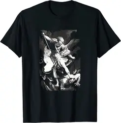 Saint Michael Archangel Angel Catholic Patron T-Shirt Anime Graphic T-shirts For Men Clothing Women Short Sleeve Tees