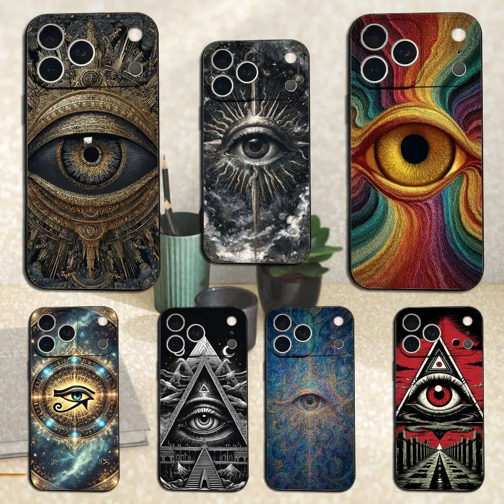 

Illuminati Art Eye Occult Case For iPhone 15,17,16,12,14,13,11,Plus,Pro Max,XS,X,Mini,8,7,XR,SE,Soft Silicone Black