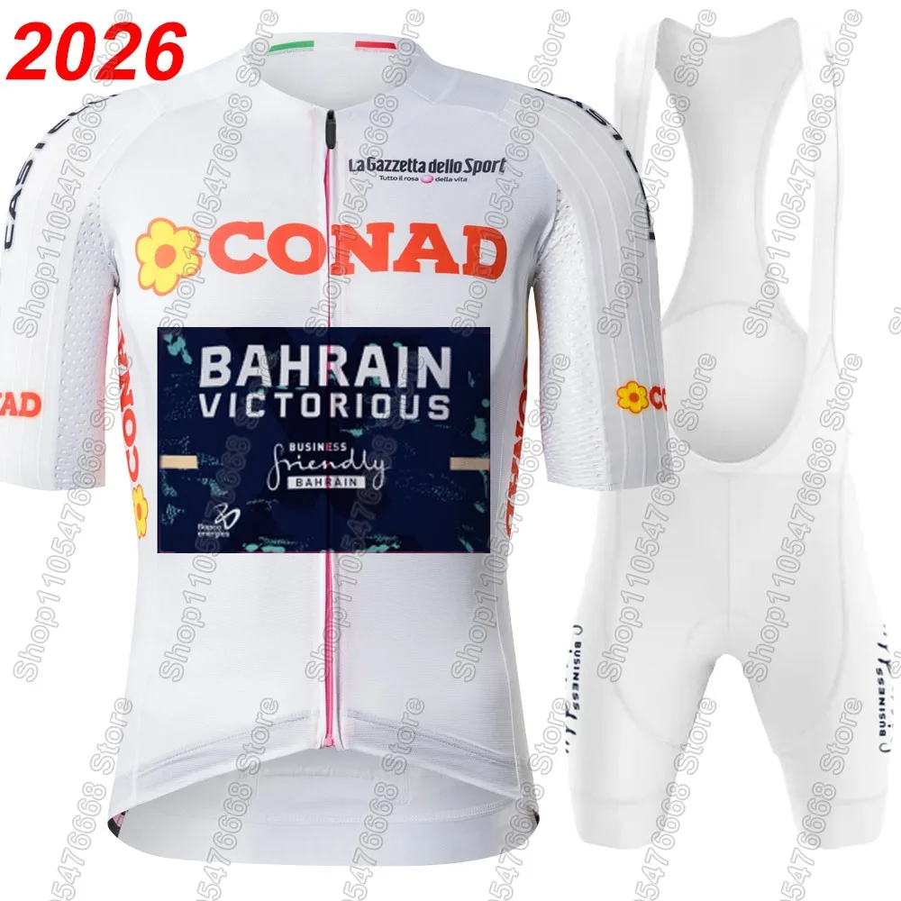 Conjunto de Jersey de Ciclismo Bahrain Victorious 2026 Tour de Italia, Ropa de Ciclismo, Camiseta para Bicicleta de Carretera, Traje con Culotte de Ciclismo, Maillot MTB