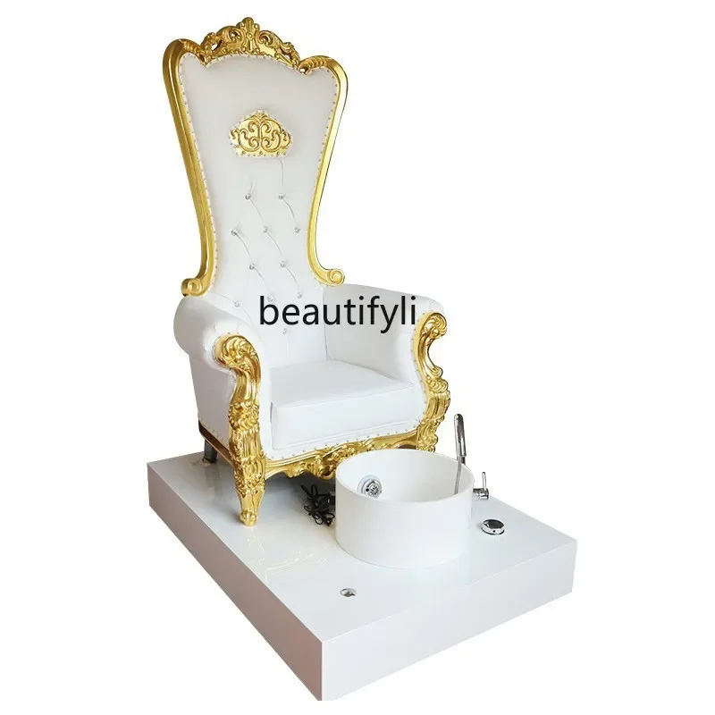 l Queen Chair Nail Shop Pedicure Chair Pedicure Manicure Foot Bath High Back Seat Couch