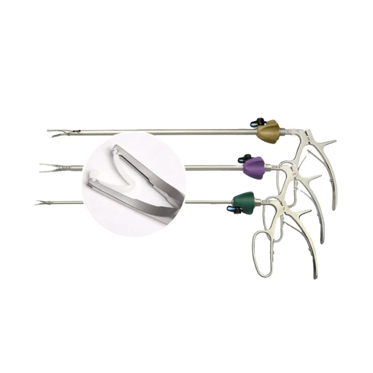 

Surgical clip applicator and polymer clips of laparoscopy