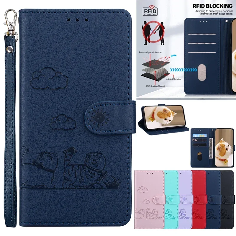 Leder-Handyhülle für Samsung Galaxy S21 S23 S25 S24 S26 Ultra S22 S23 S24 S25 S26 FE Plus S25 S26 Edge mit Brieftaschenfunktion und Umhängeband