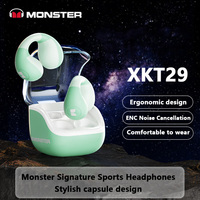 Monster Airmars XKT29 Ear Clip Earbuds Ergonomics Wireless Bluetooth V5.4 Earring Sports Earbuds Waterproof Headset with Mic