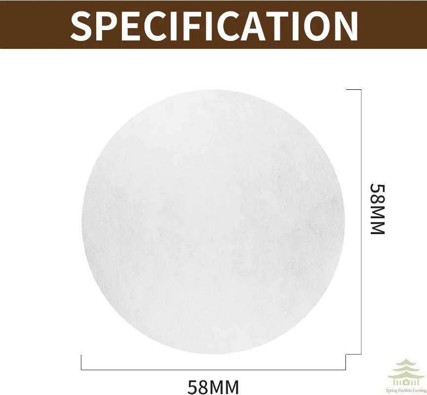 500 Pcs Coffee Paper Filter ，58 mm Unbleached Espresso Filter Puck Screen Portafilter Paper Compatible with Breville Barista, Mr view 5