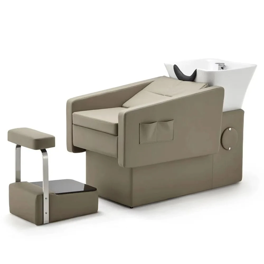 

Barber shop simple hair flush bed light luxury short half bed