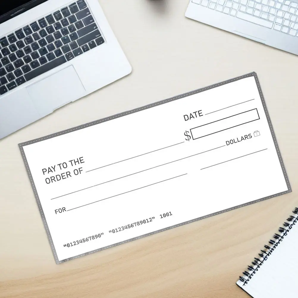 

2Pcs Large Giant Dry Erase Waterproof Fake Checks Big Jumbo Checks for Charity Presentations Birthday Weddings Pranks Reusable