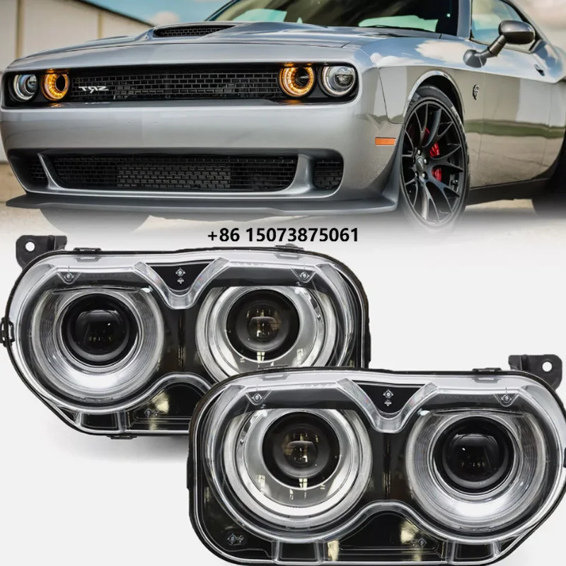 68174067AE Left Headlights Assembly for 2015-2023 Dodge Challenger 3.6L 68174067AF 68174067AC 68174067
