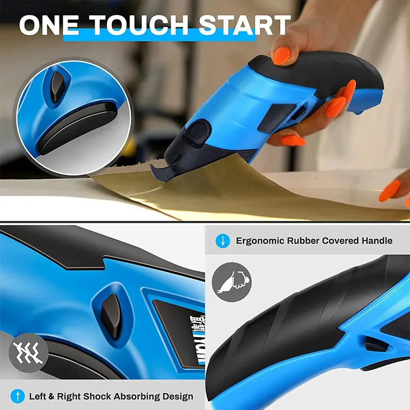 Electric Scissors Fabric Cutting Machine Leather Tailor Scissors With Tungsten Steel Blades USB Rechargeable Portable Power Tool