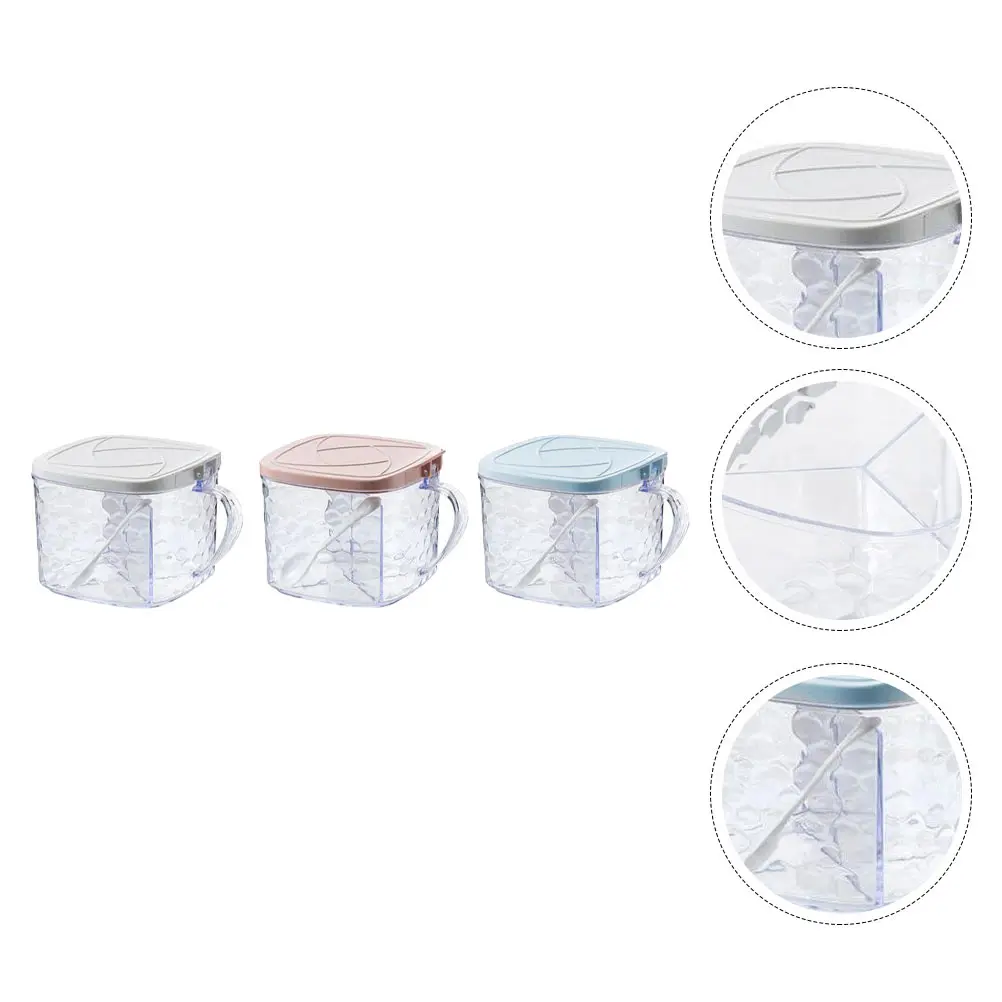 

3 Pcs Spice Storage Box Plastic Kitchen Bottles Jars Multi purpose Seasoning Container Condiment Dispenser Easy Use Practical