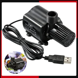 500L/H 4W 12V Aquarium Pump USB Fish Tank Submersible Water Pump Brushless Waterproof Fountain Pump